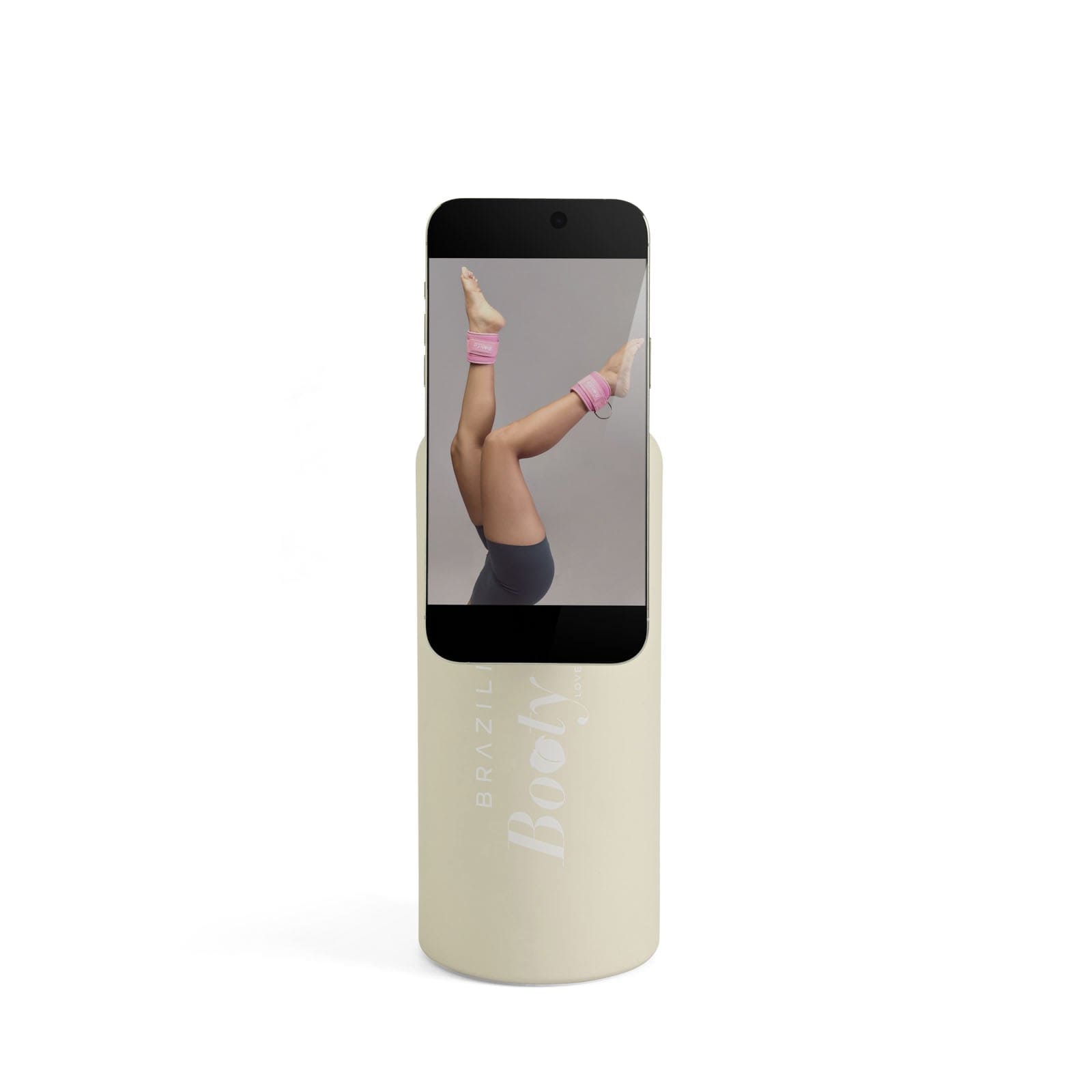 Brazilian Booty Co magnetic thermal water bottle with phone mount.